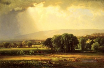  tonalist - Ernte Szene im Delaware Valley Landschaft Tonalist George Inness